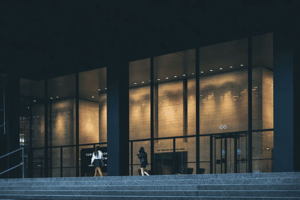 Corporate office with two professional women 